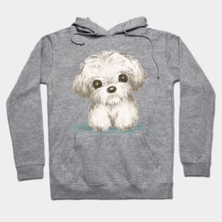 Portrait of Maltese Hoodie